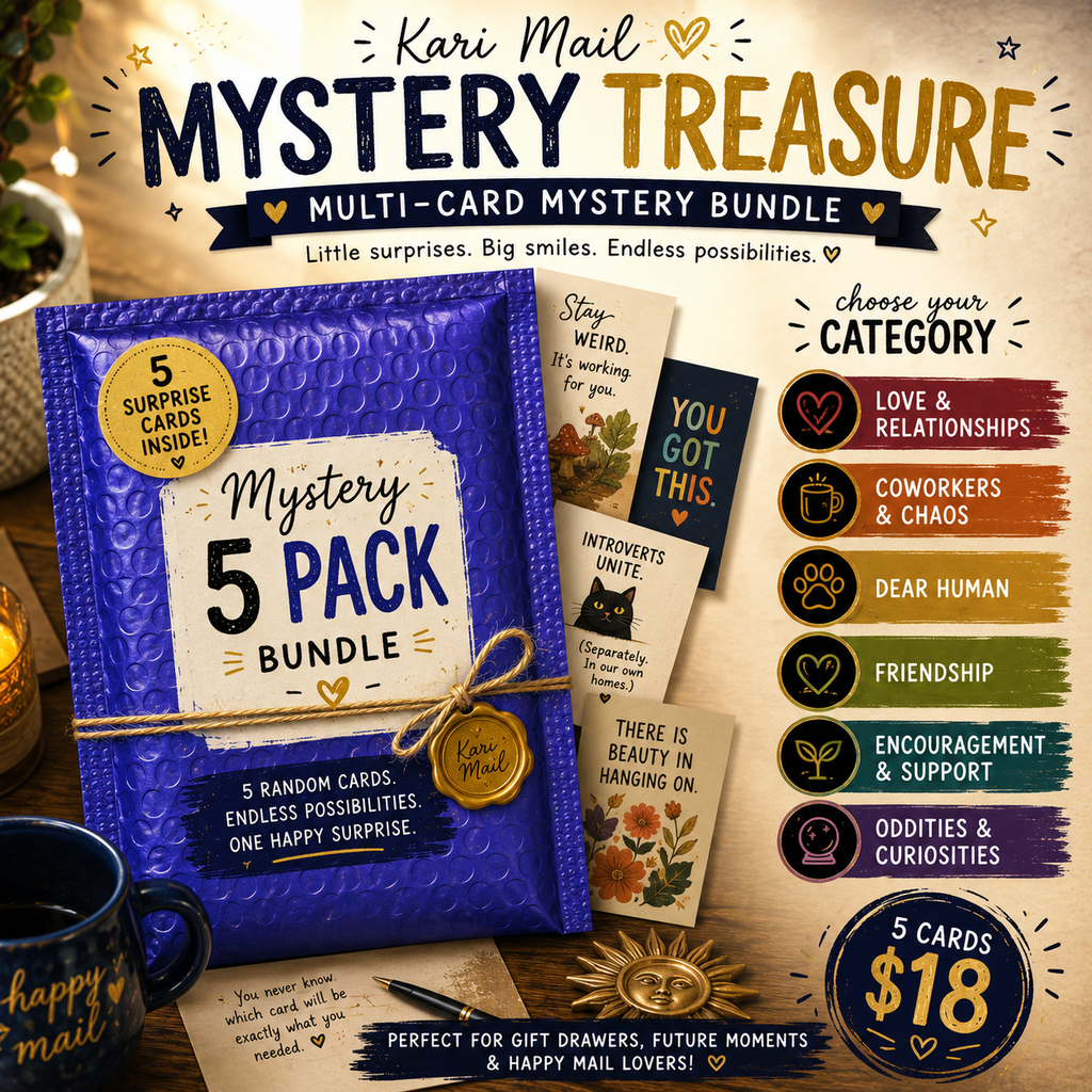 Kari Mail Mystery Treasure Bundle — 5 Surprise Greeting Cards