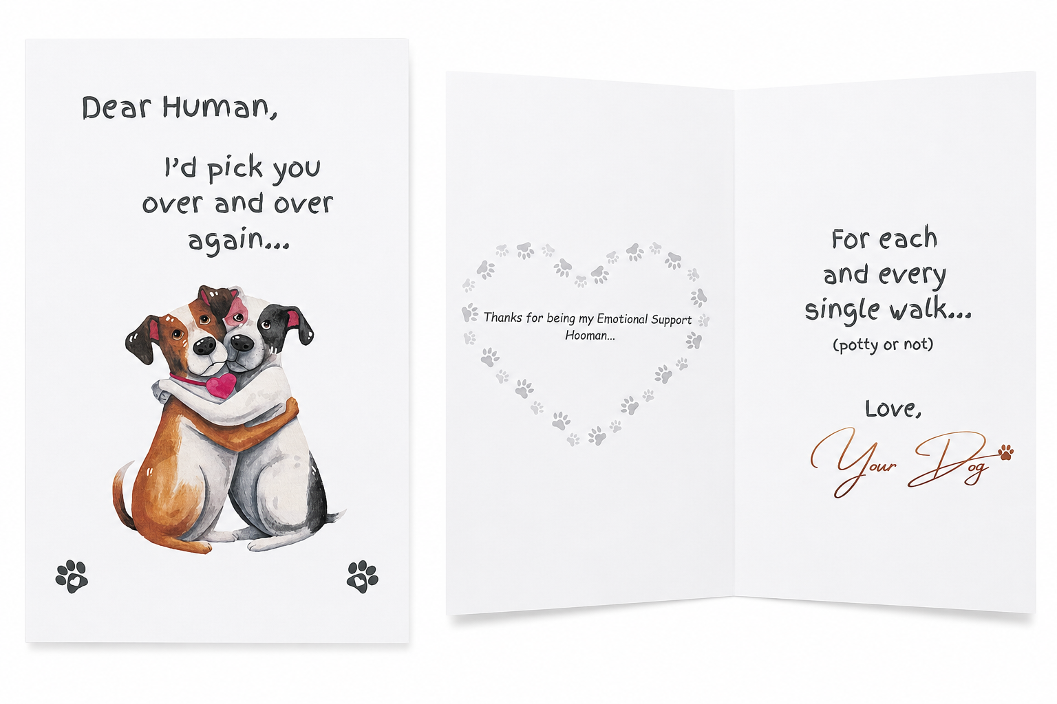 Dear Human ~ I'd Pick You Card