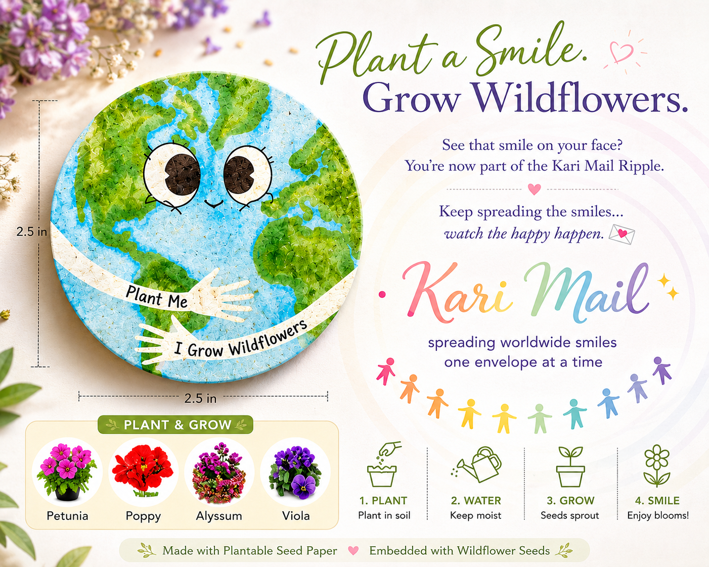 Mystery Treasure ~ Plantable Wildflower Seed Paper Earth