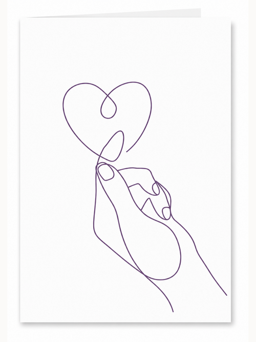 Kari Mail A Little Love blank greeting card front
