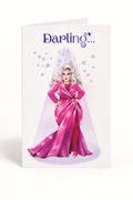 Darling Glam Performance folded greeting card front