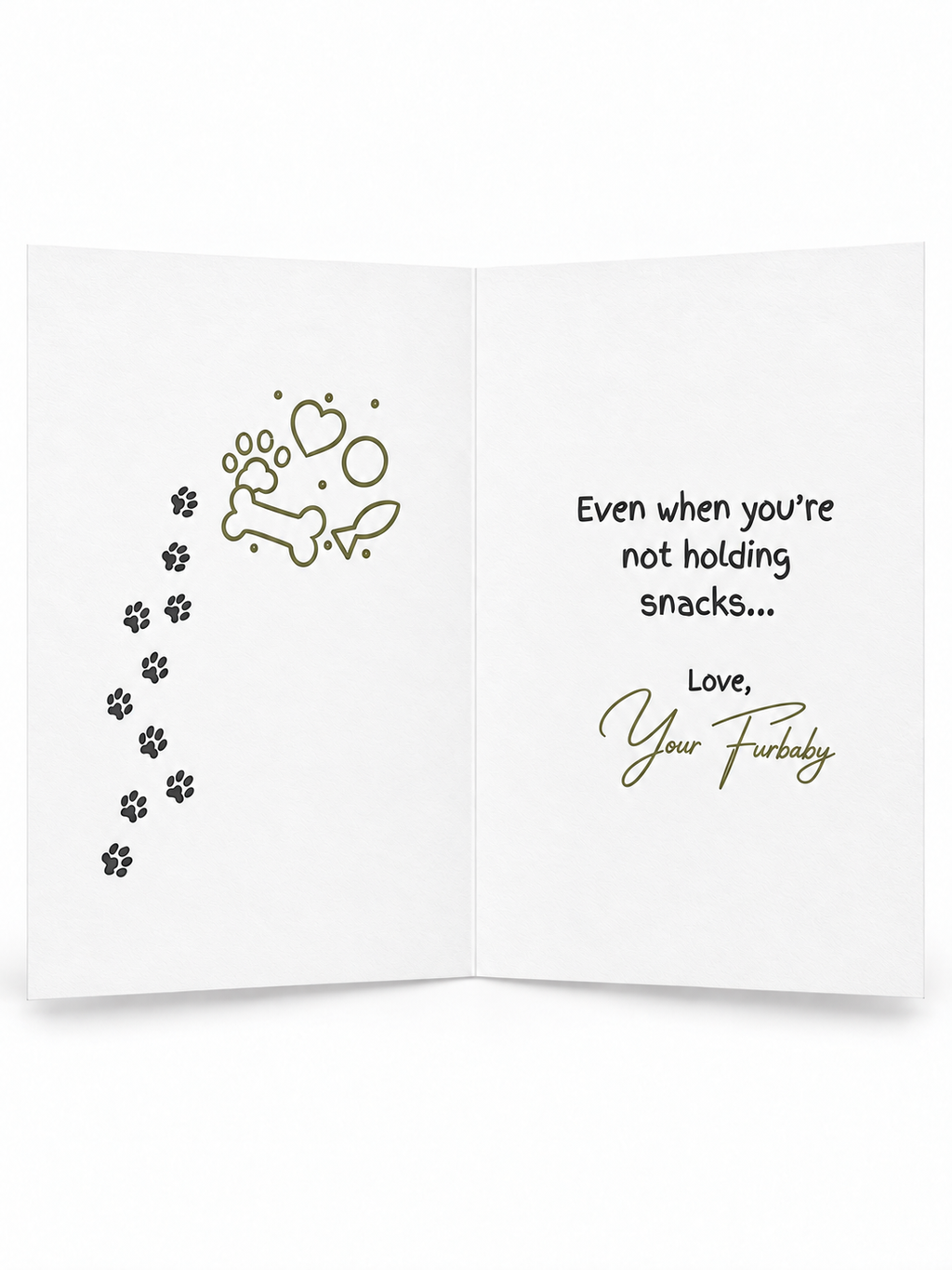 Dear Human You’ll Always Be My Favorite greeting card open inside