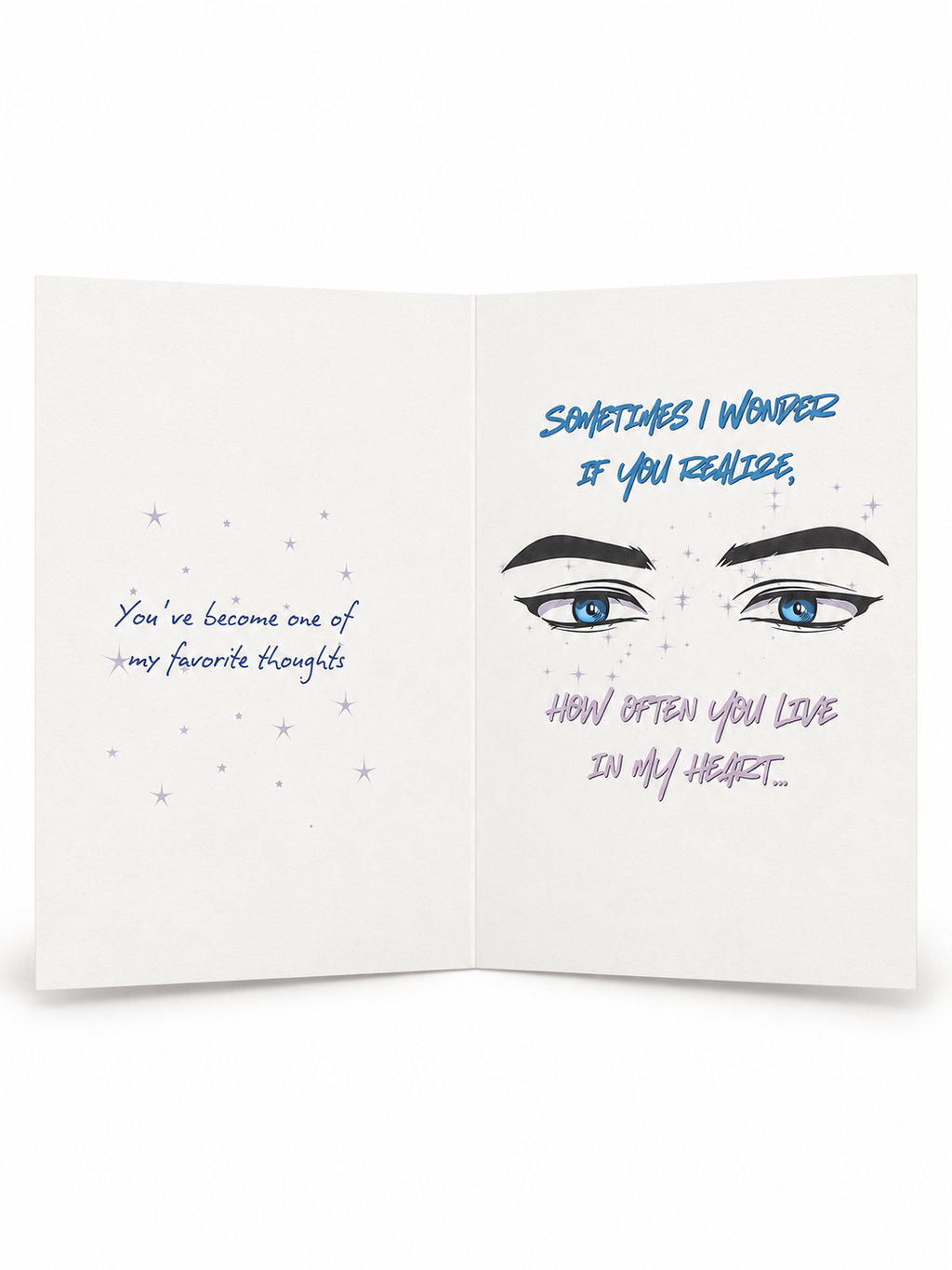 Deep Love Eyes card inside