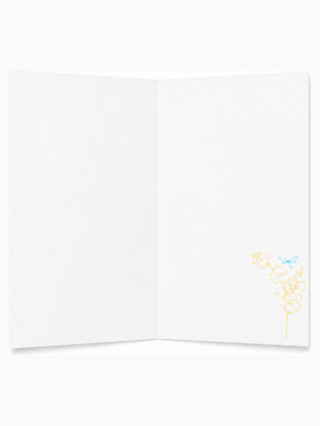 Kari Mail Dragonfly Wishes blank greeting card inside