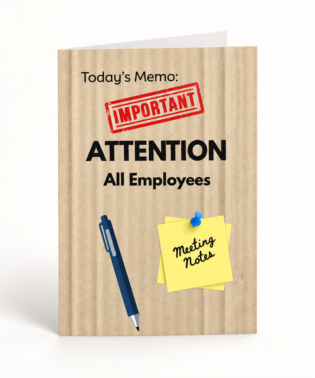 Employee Appreciation folded greeting card front