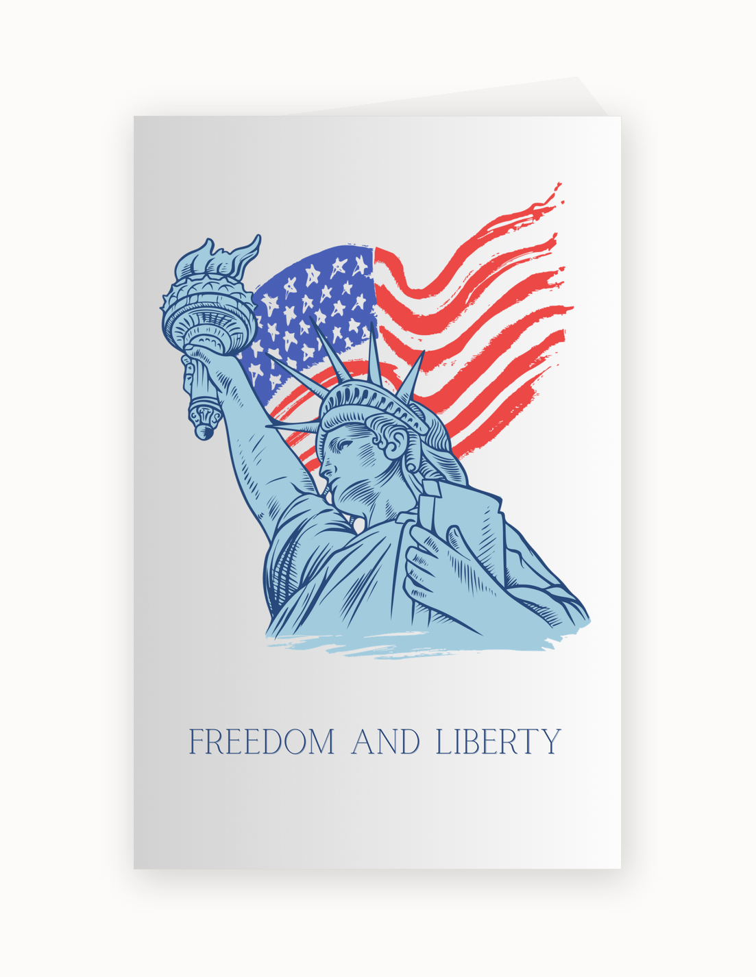 Freedom and Liberty military appreciation card front