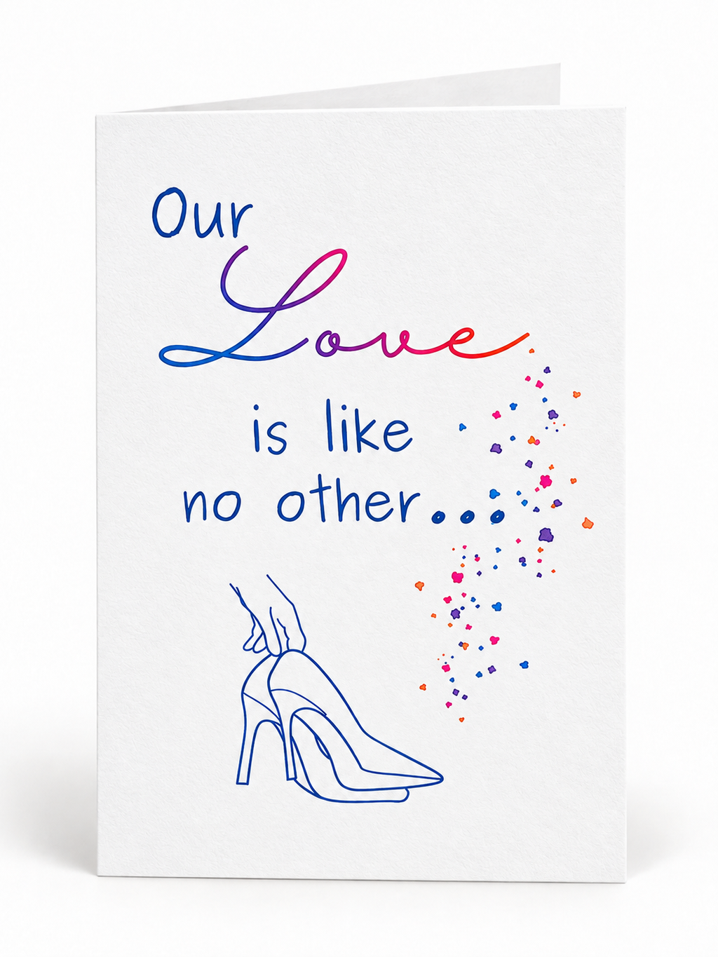 Girl Love Has Better Stories folded greeting card front