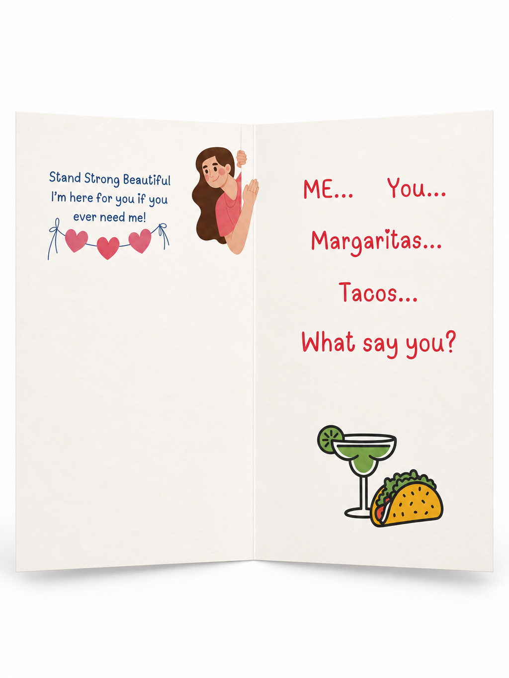 Girls Day greeting card full inside view
