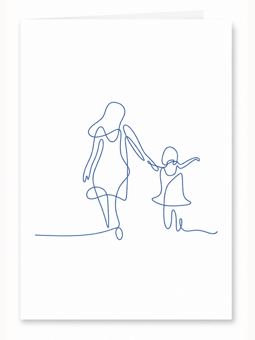 Kari Mail Hand in Hand blank greeting card front