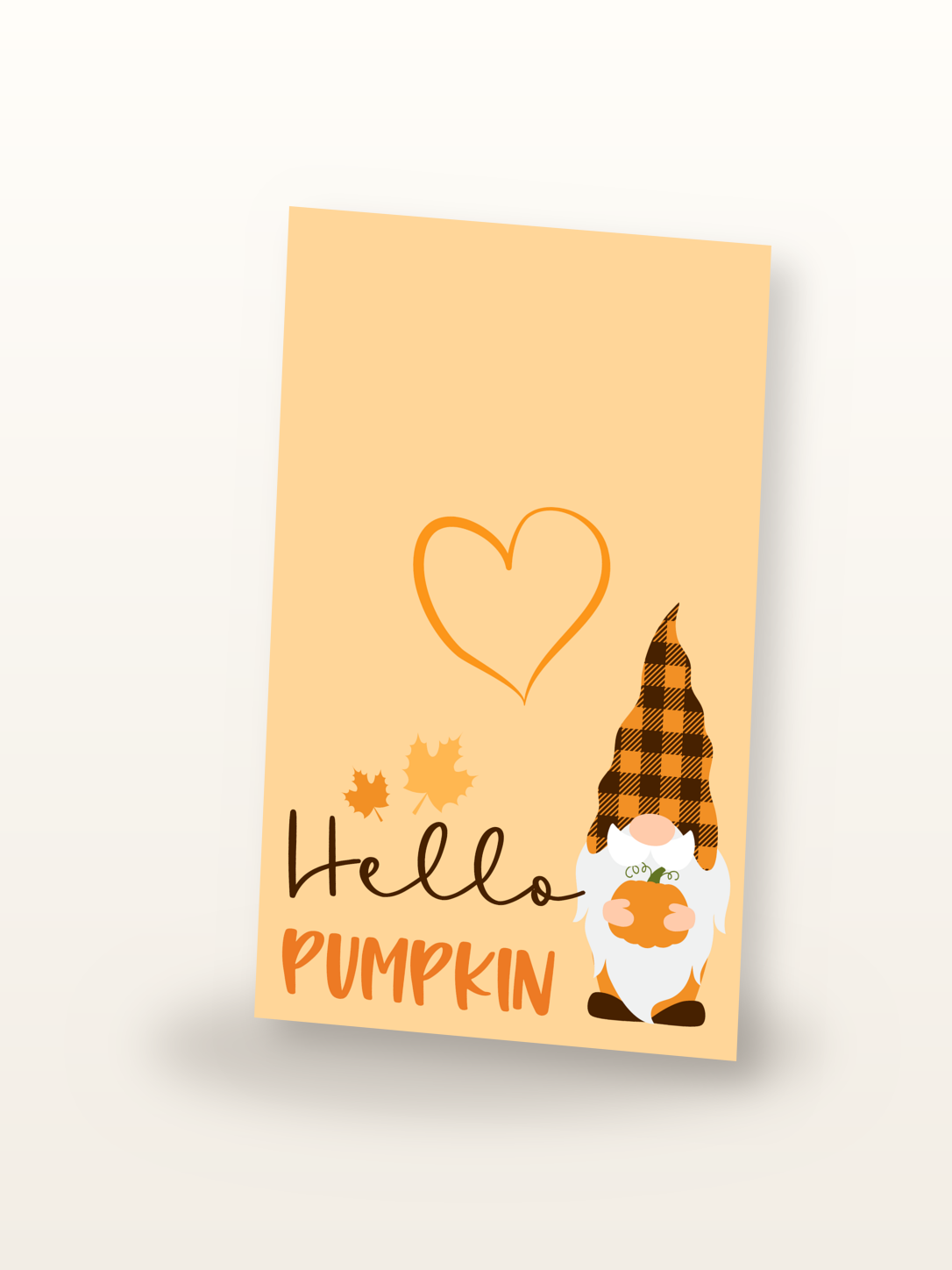 Hello Pumpkin Fall Card front