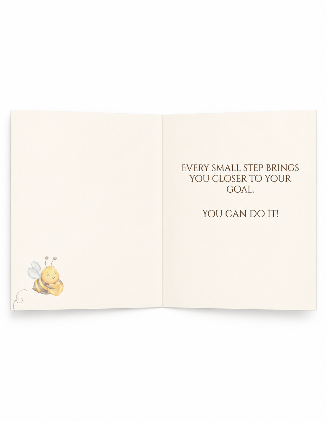 Keep Going encouragement card inside