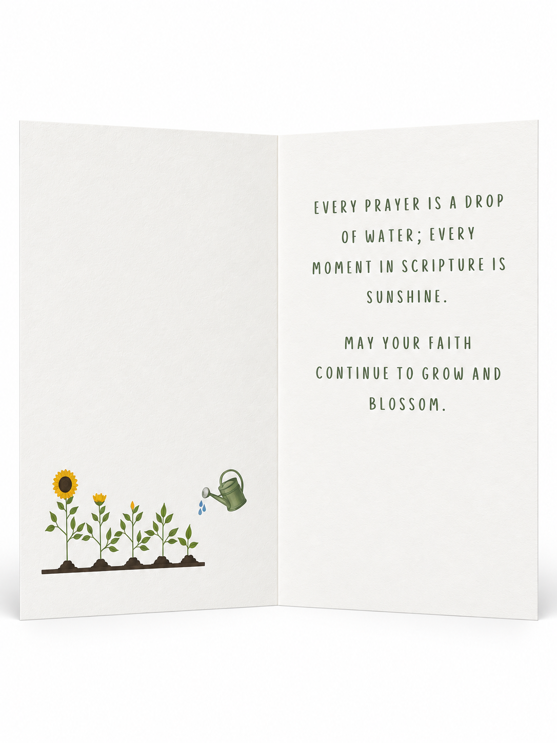 Let Your Faith be Strong greeting card full inside view
