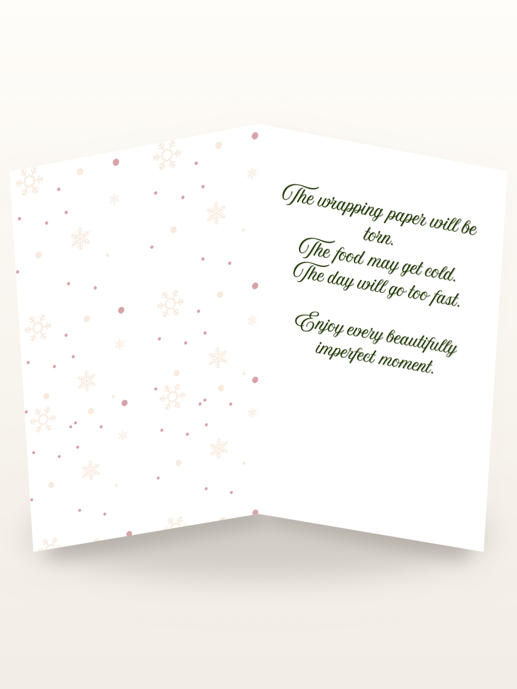Merry Christmas Holiday Card inside