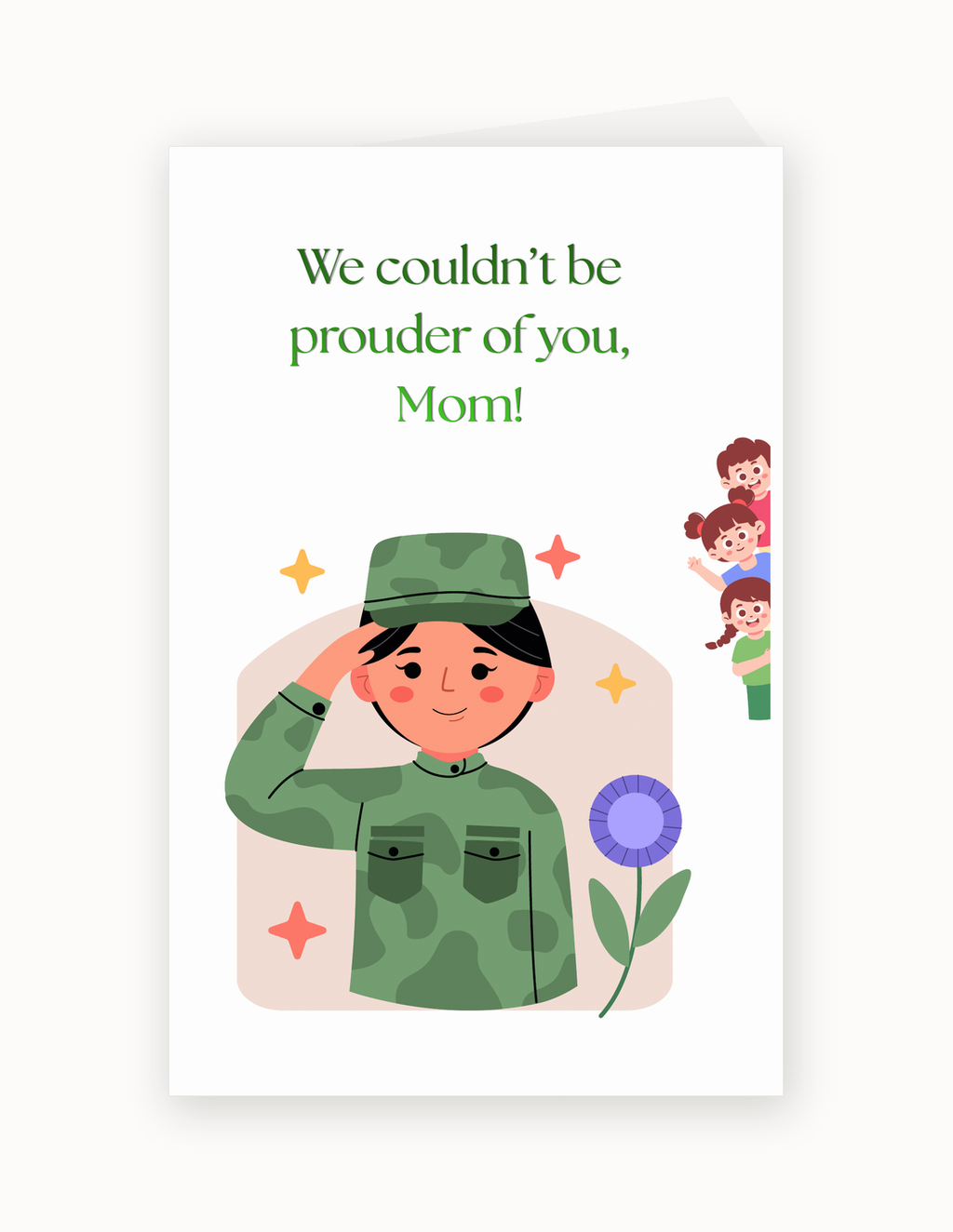 Military Mom greeting card front