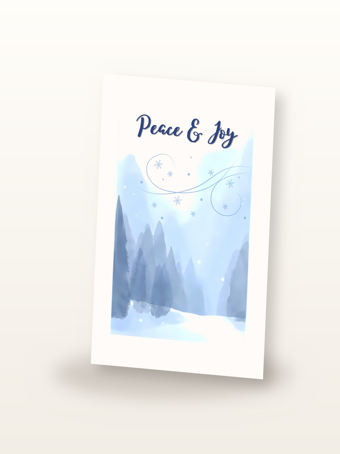 Peace & Joy Holiday Card front