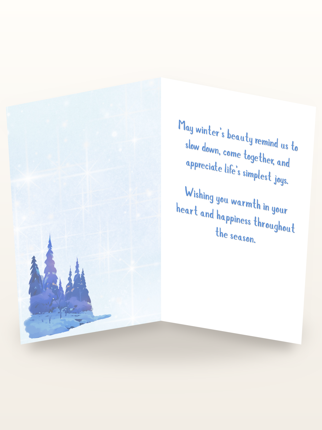 Peace & Joy Holiday Card inside