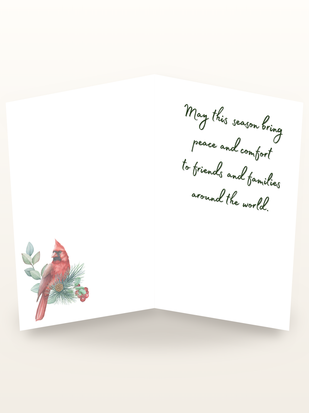 Peace on Earth Holiday Card inside