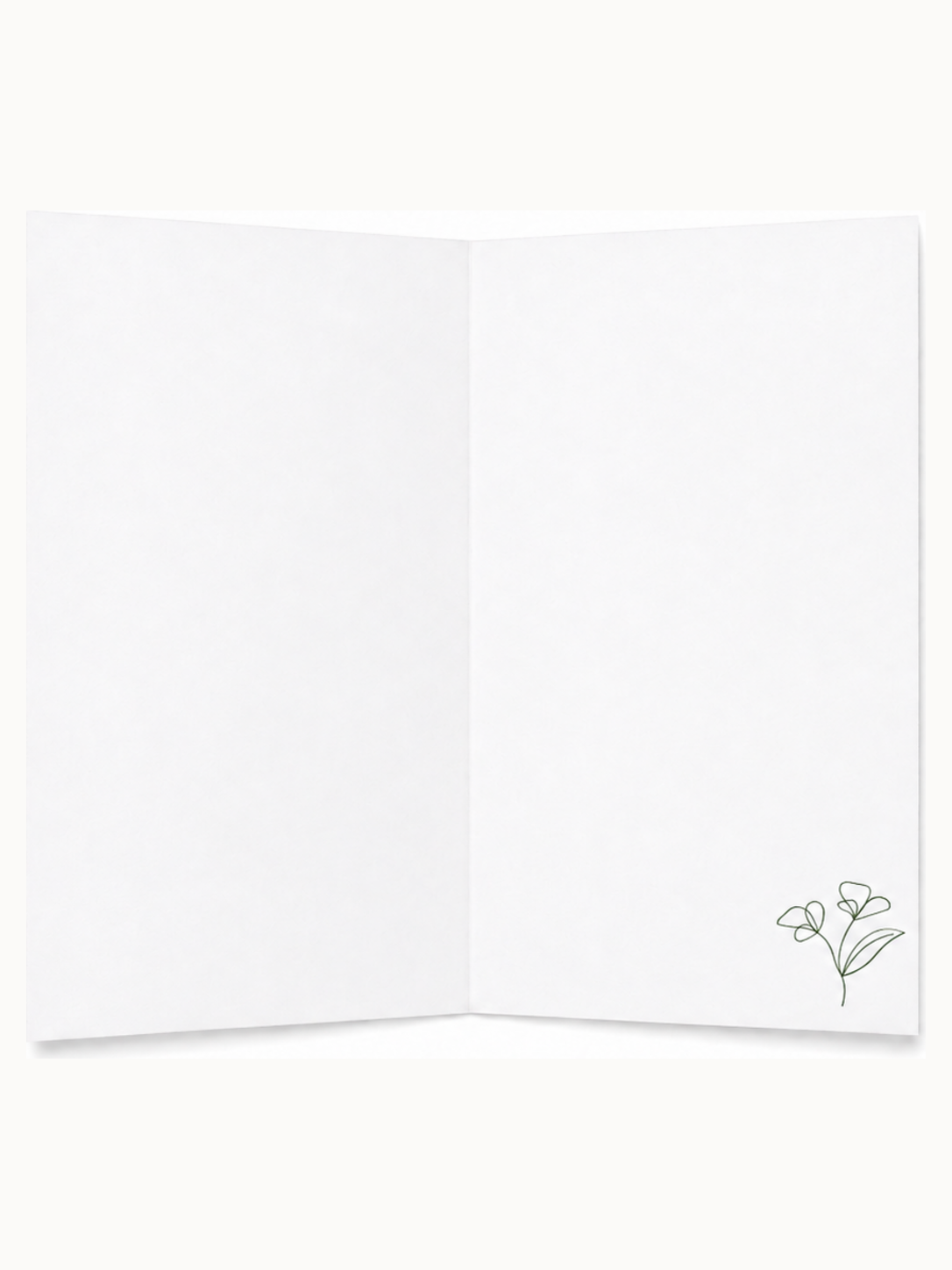 Kari Mail Roots blank greeting card inside