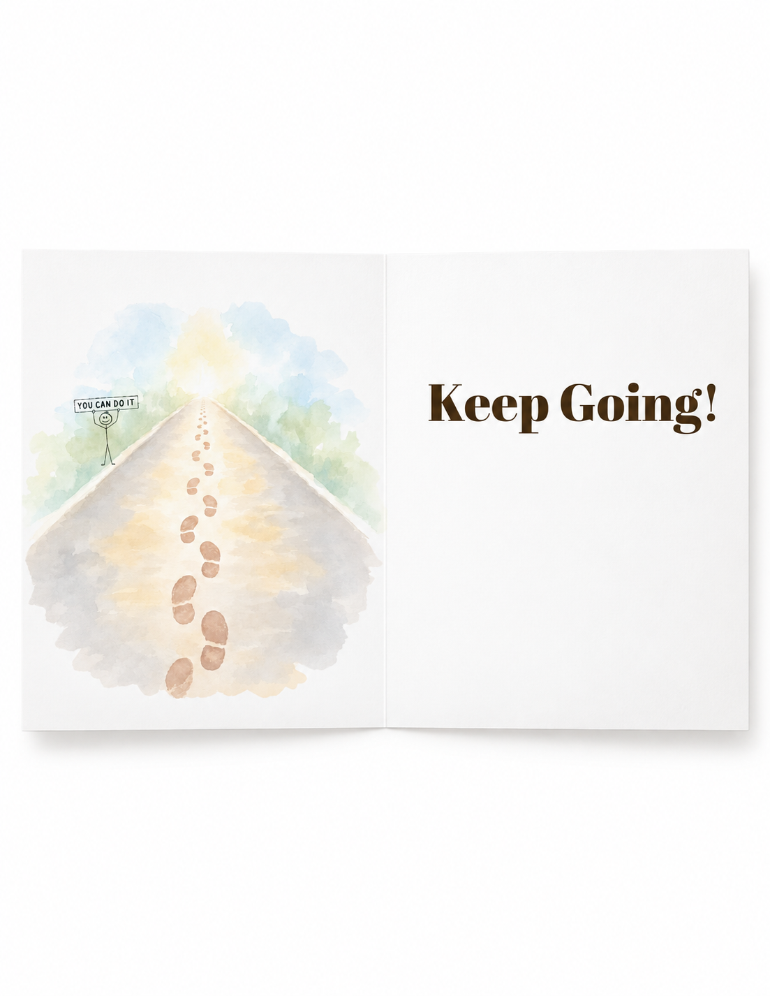 Small Steps encouragement card inside