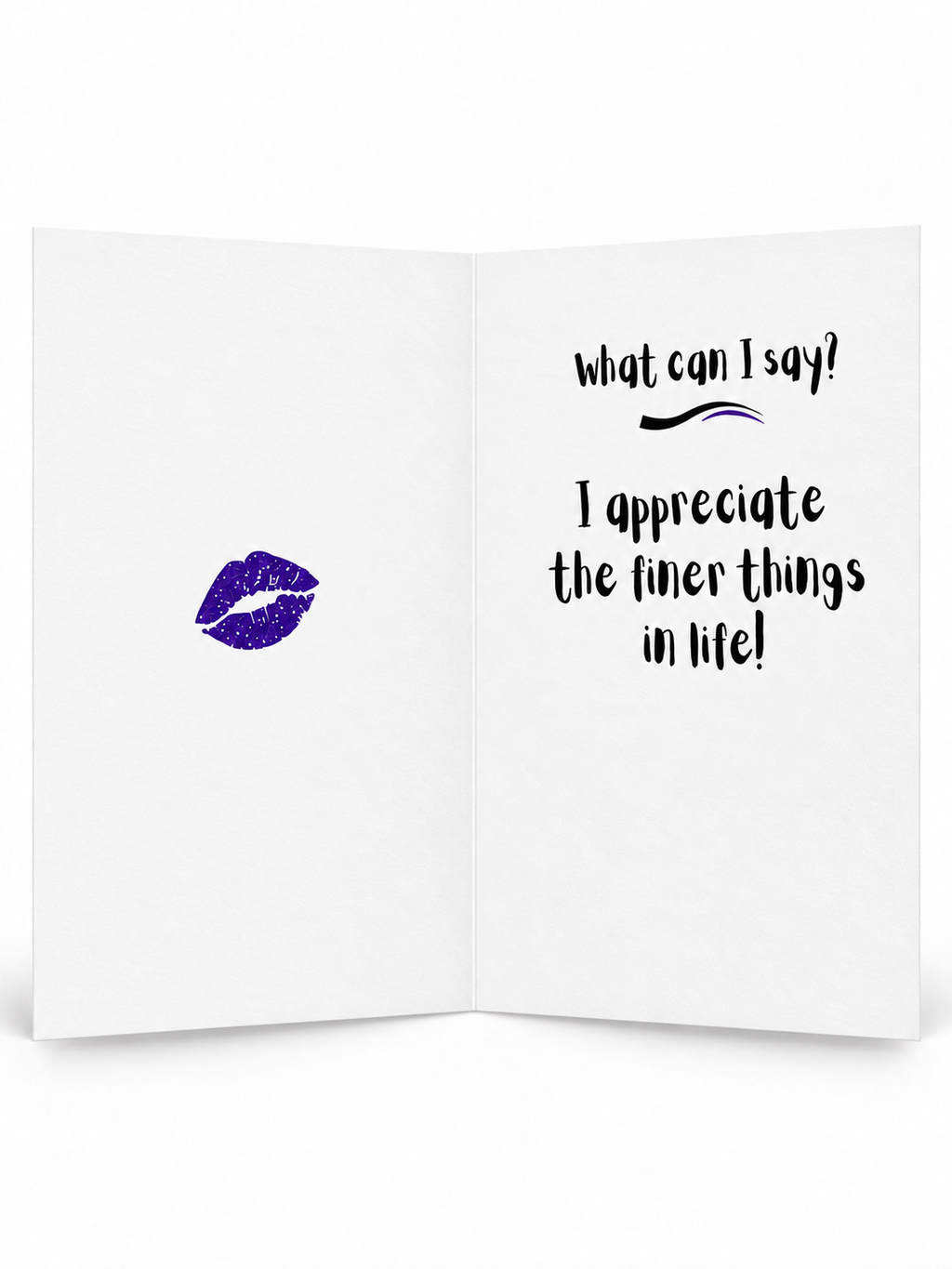 Sparkly Thighs Fabulous Chaos greeting card open inside