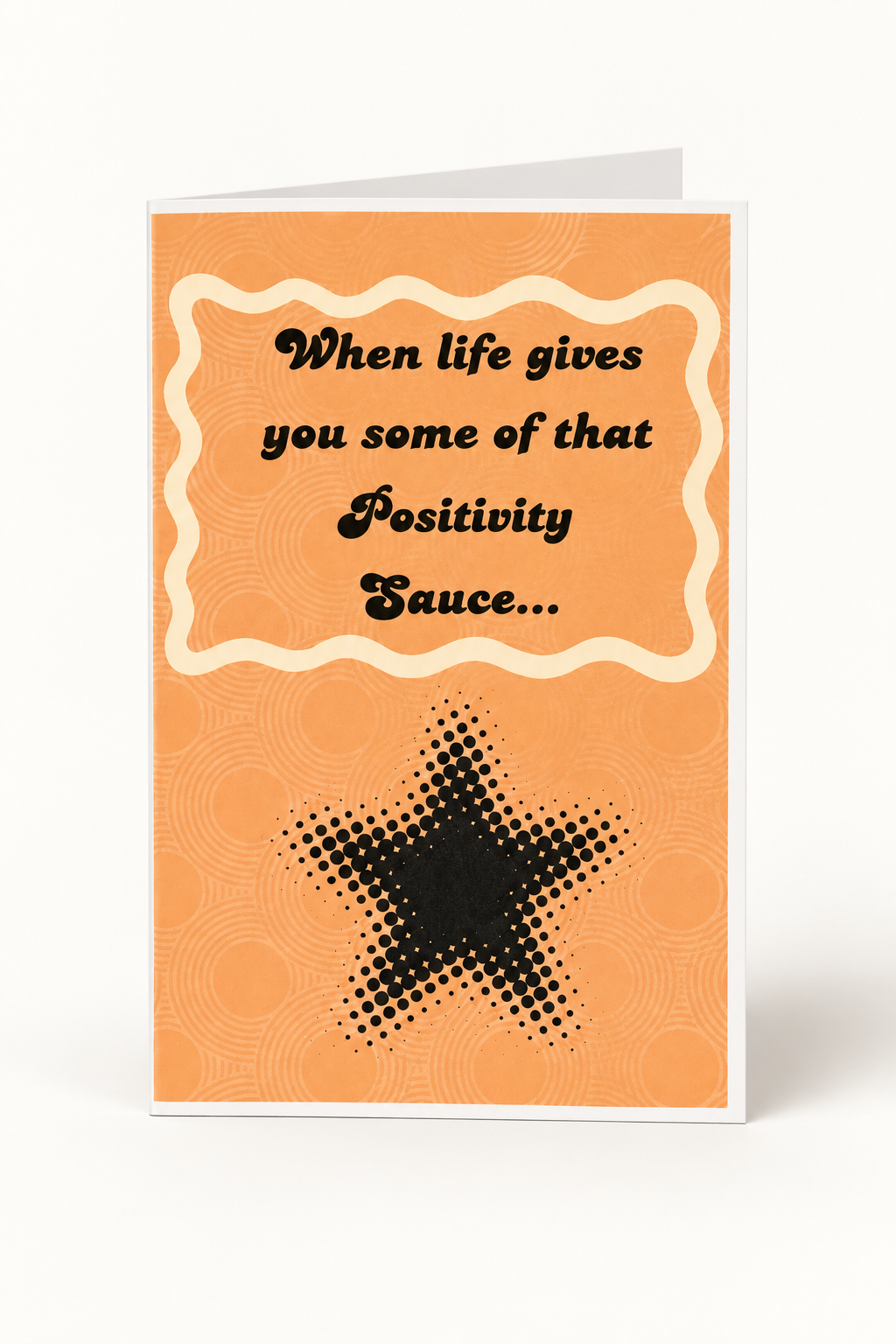 Spread the Positivity Sauce folded greeting card front