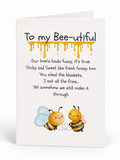 To My Bee-utiful folded greeting card front