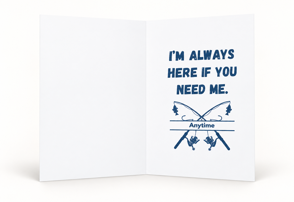 Weekly Fish Survival Mottos greeting card full inside view