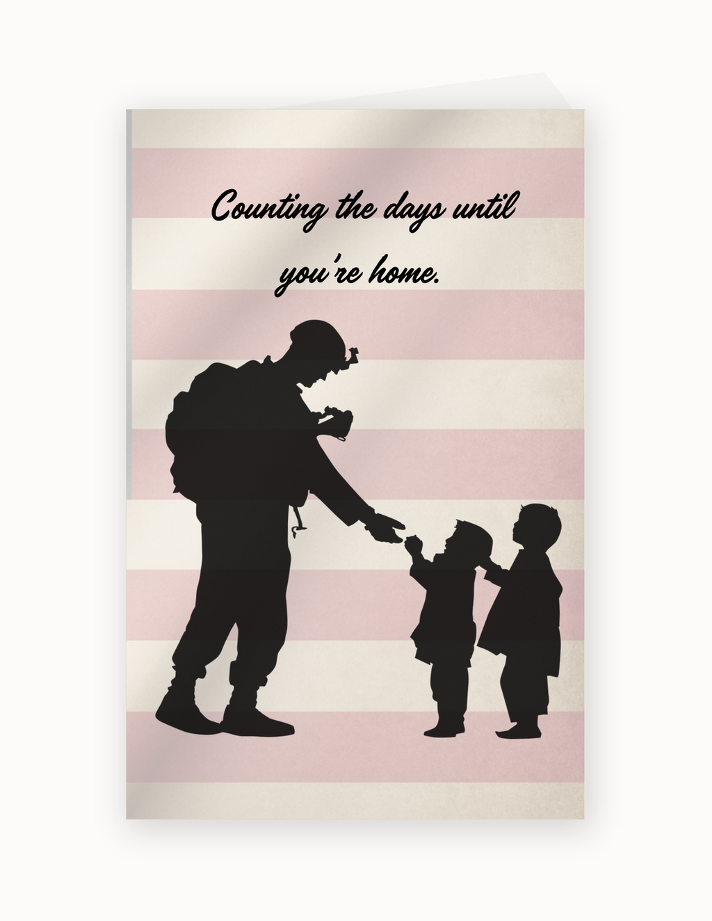 We'll Be Waiting military greeting card front