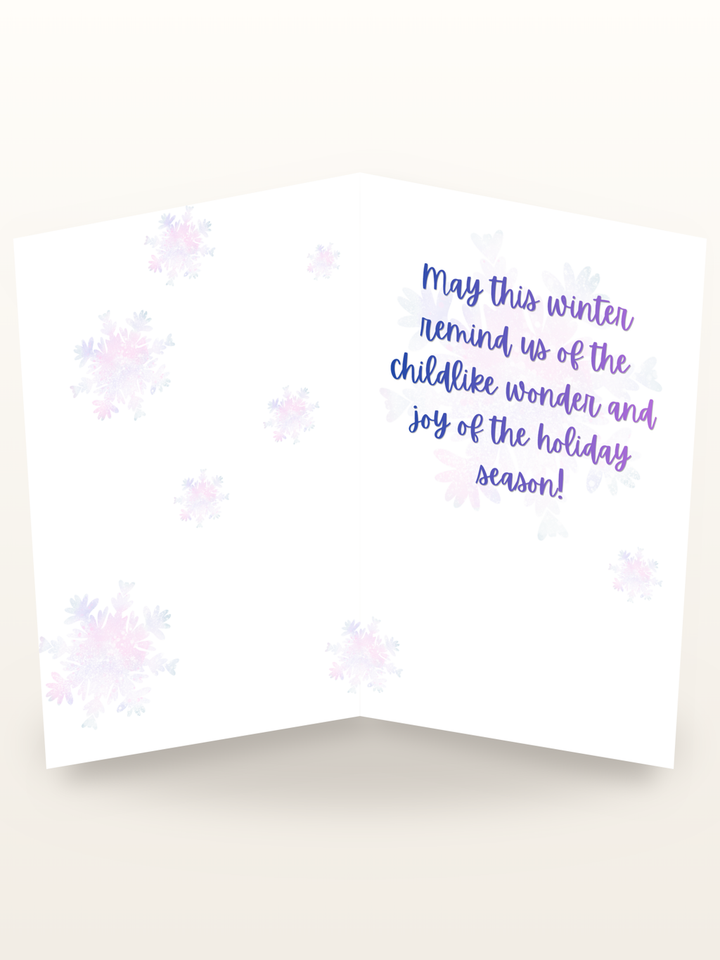 Winter Wonderland Holiday Card inside