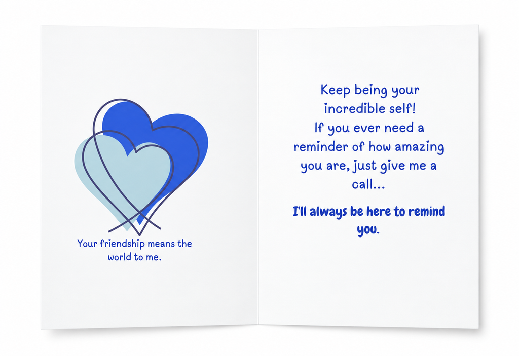 You're Amazing greeting card full inside view